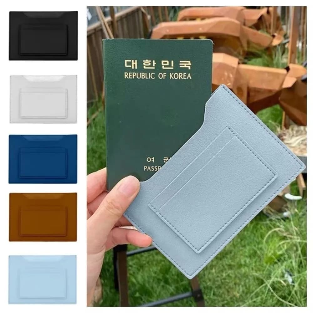 Porta Passaporto in Pelle PU Multifunzionale, Design Elegante in Tinta Unita, Porta Carte e Biglietti per Check-in Aereo, per Donna