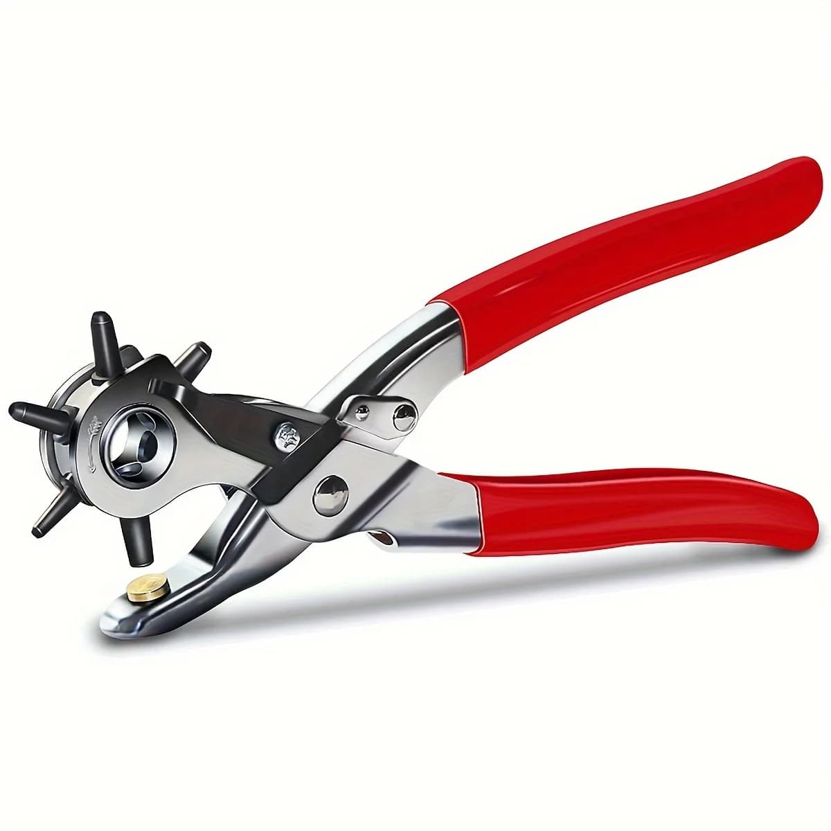 Pinza Foratrice per Cinture in Pelle, Punzonatrice per Occhielli, Strumento Rotante per Macchina da Cucire, Attrezzo per Borse, Cinturini per Orologi, Artigianato in Pelle