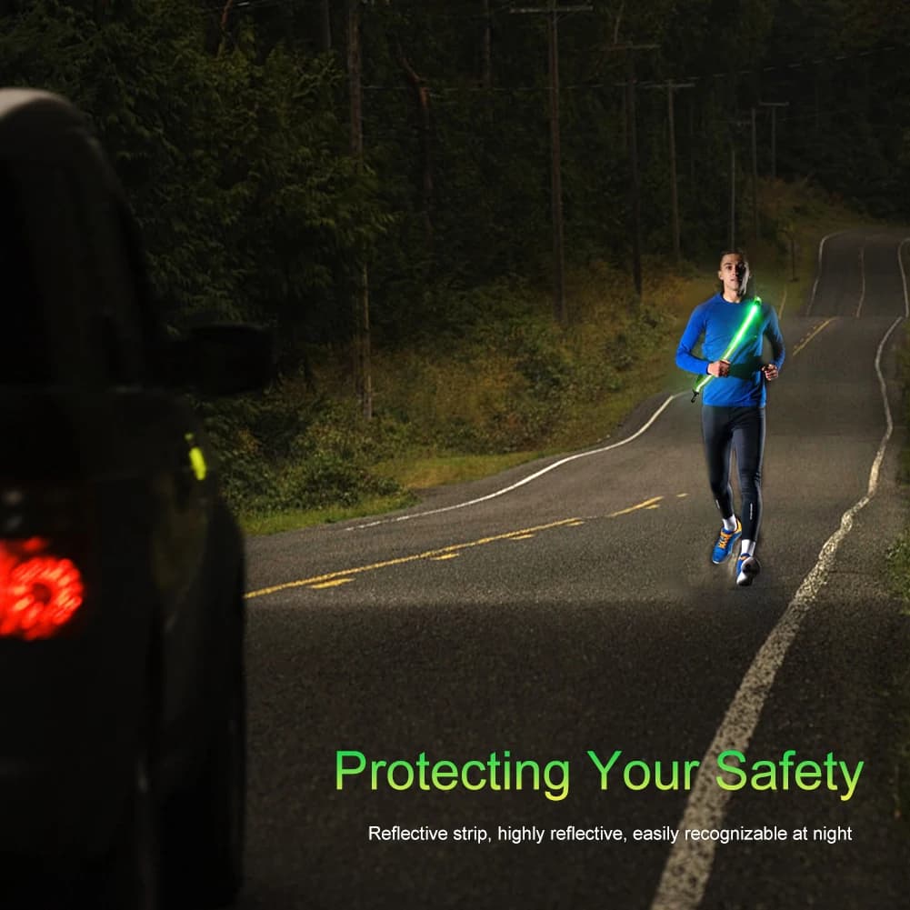 Cintura riflettente a LED regolabile ricaricabile tramite USB Ciclismo Attrezzatura da corsa riflettente Attrezzatura da corsa riflettente di sicurezza per la corsa notturna