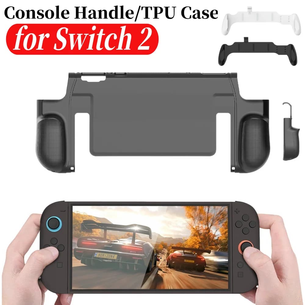 Custodia in TPU per Nintendo Switch 2 con impugnatura ergonomica, antiurto, guscio protettivo completo con supporto