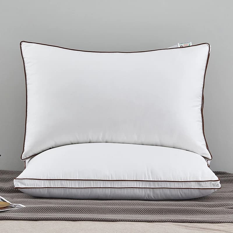 100% Goose Down and Feather Pillows for Sleeping Home Hotel Bed Pillow Pure Cotton Shell Standard Queen King Size 1PCS Pillow