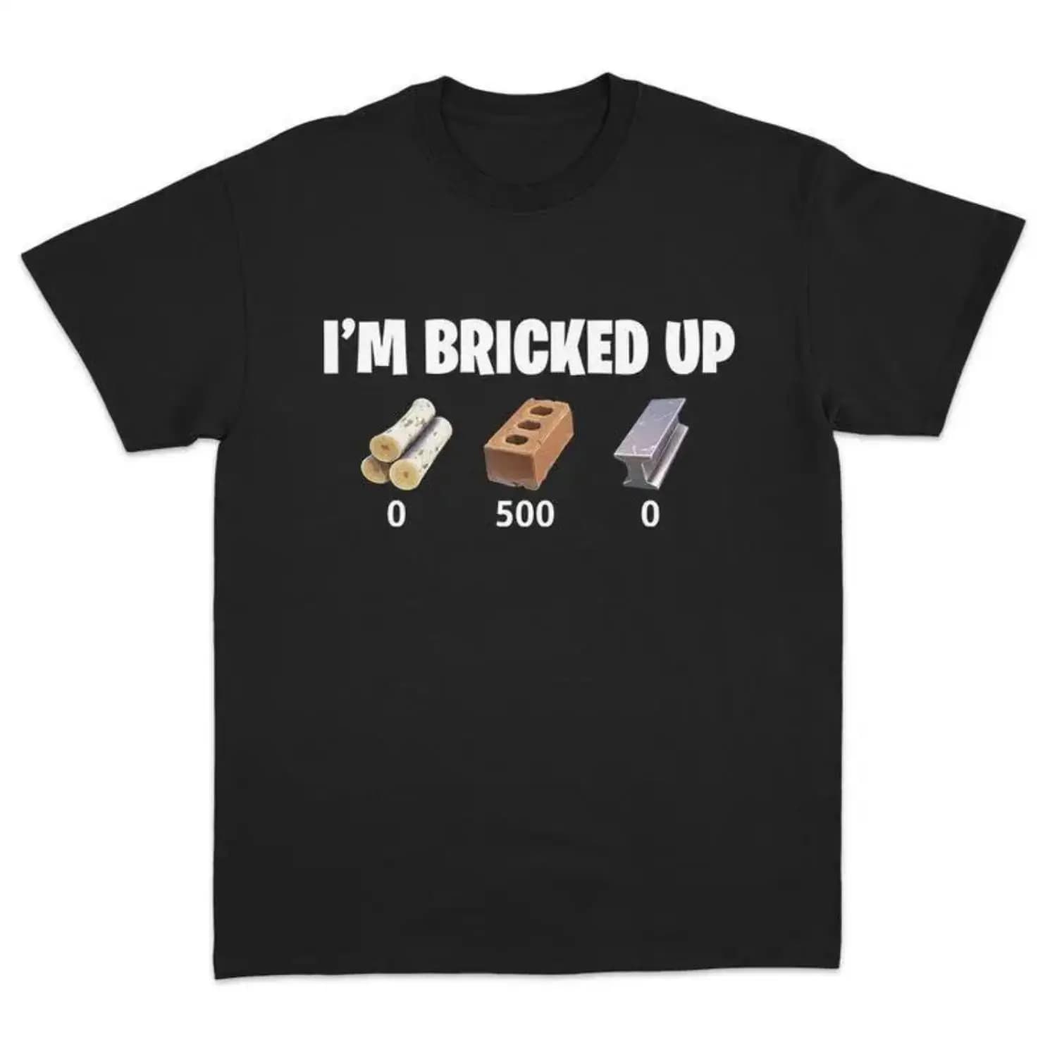 100 Percent Cotton I'm Bricked Up Meme T-shirt Cool Graphic Cotton T-shirt Perfect for Casual Outfits Golf Gift T-shirt For Men and Women