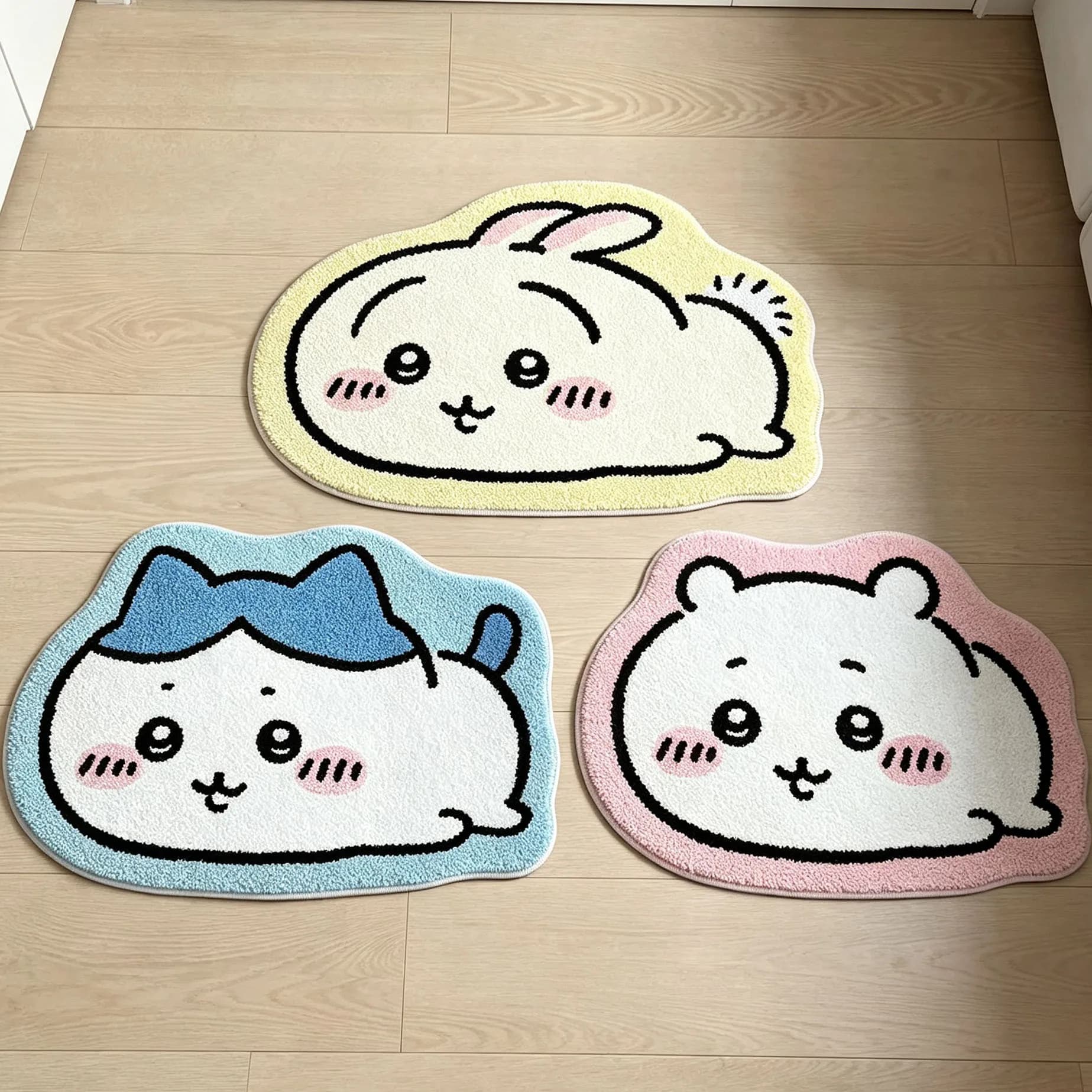 Cartoon bath mat soft and fluffy absorbent floor carpet anti slip door mat for bathroom, bedroom entrance, home decoration