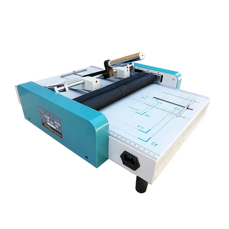 Cucitrice elettrica per rilegatrice pieghevole per libri all-in-one di grande formato A3 con caratteristiche di cucitrice e piegatura per uso in ufficio