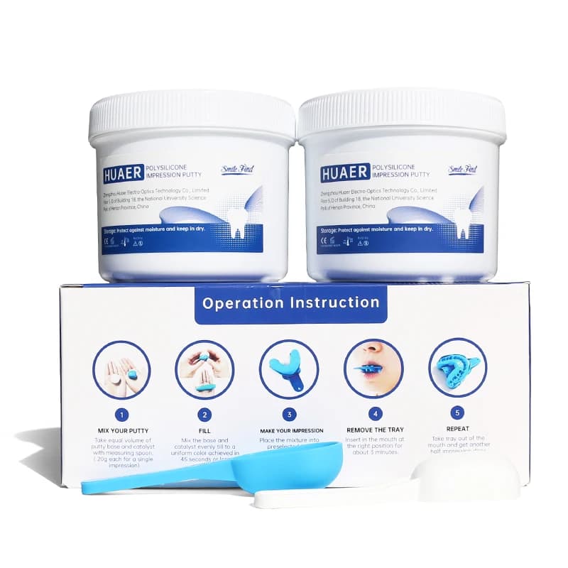 Luxsmile Wholesale Heavy Body Alginated Dental Silicone Material Embedding Teeth Whitening Molding Kit Dropshipping