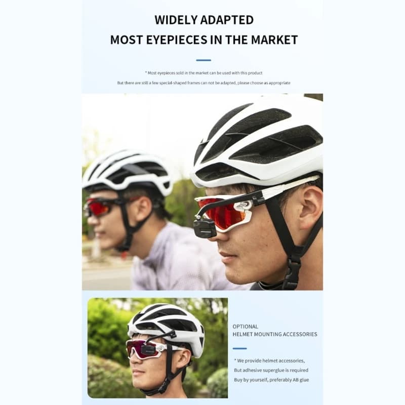 Light Weight Safety Glasses Mount Helmet Mirror Adjustable Bike Eyeglass Rearview Mirror for Cycling Bicycles