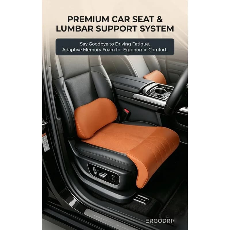 Cuscino Universale in Memory Foam per Sedile Auto e Supporto Lombare Ergonomico Ortopedico Traspirante Accessori Auto