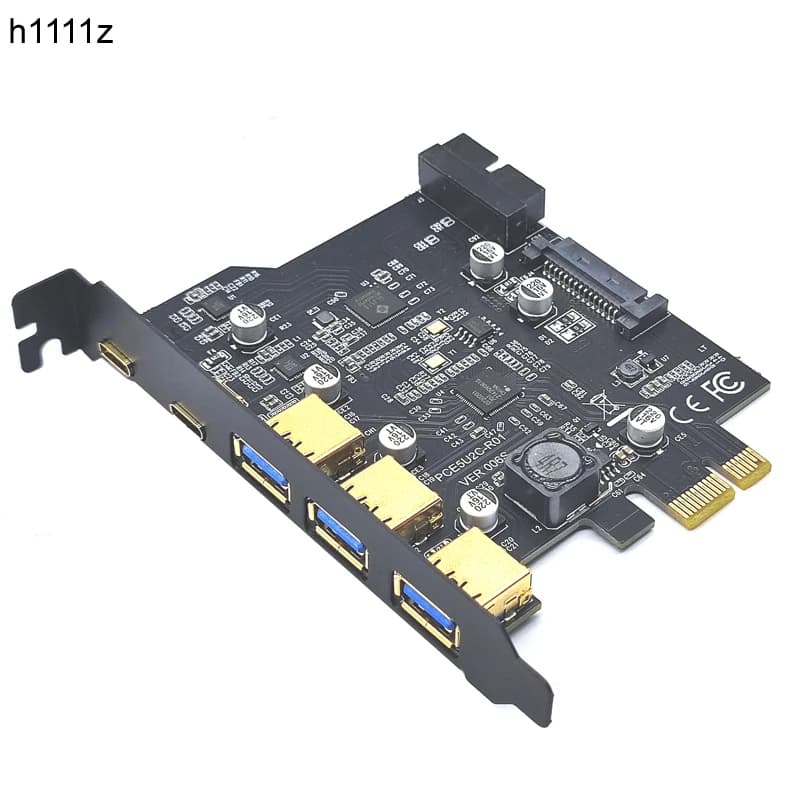 Tipo C USB 3.2 Gen2 Scheda PCIE Hub USB 3.0 Scheda PCI Express PCI-E PCI E USB 3 Adattatore moltiplicatore Schede riser controller USB3 3.1