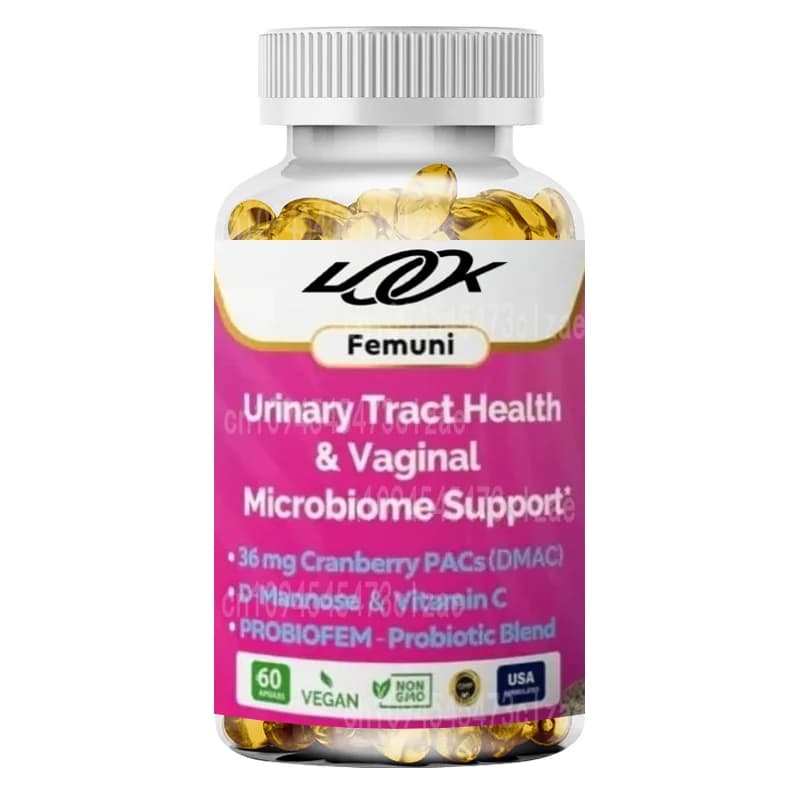 36mg Cranberry Probiotic Mixture, D-mannose, and Vitamin C Urinary Health Supplement -60 Capsules