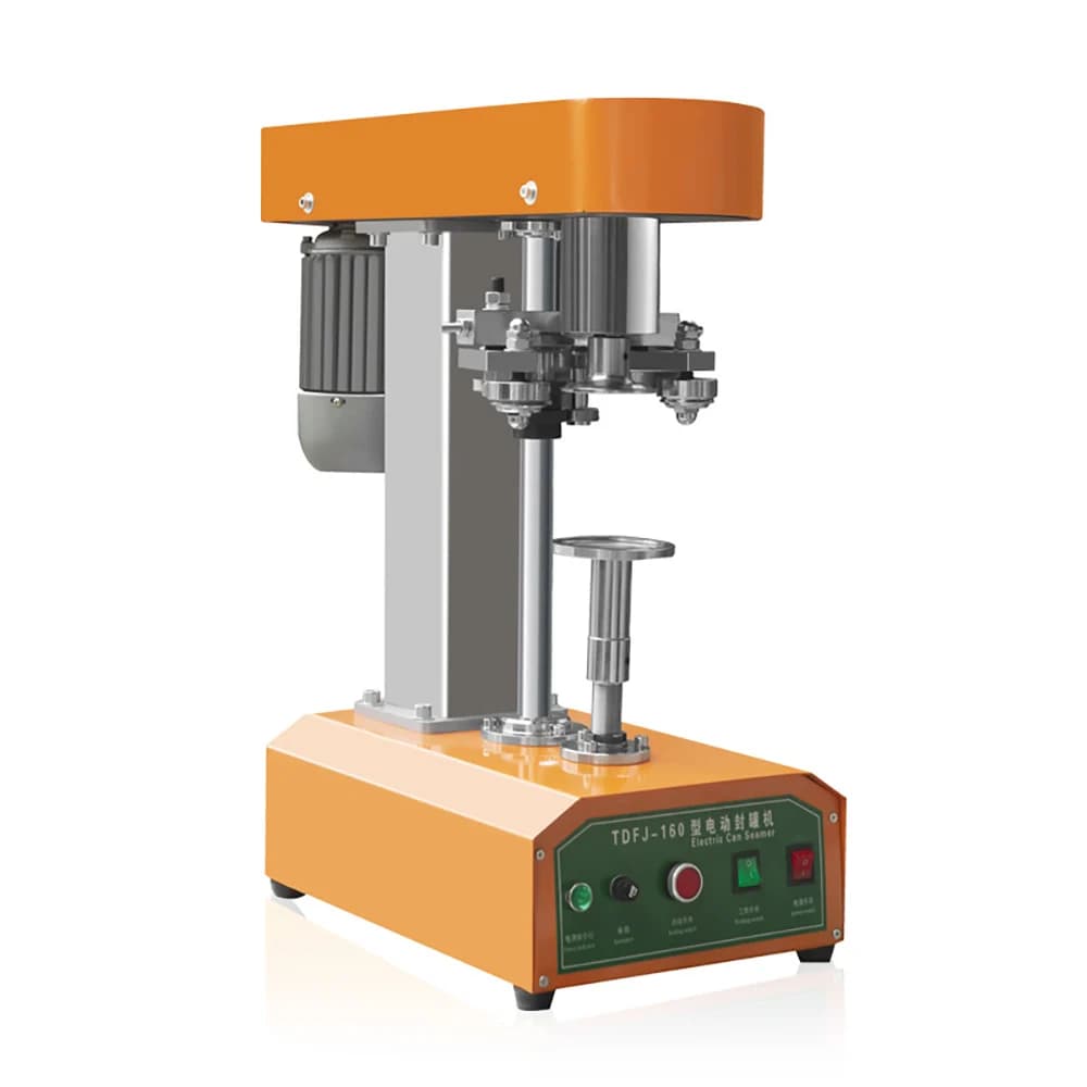 Macchina sigillatrice automatica per lattine in plastica e alluminio, macchina per sigillare snack e frutta secca, macchina per la sigillatura di contenitori in latta.