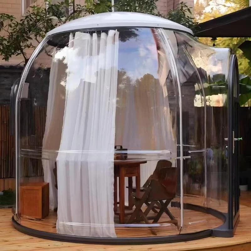 High Security Transparent Circle Clear Camping Tent Glamping House Geodesic Dome Tent