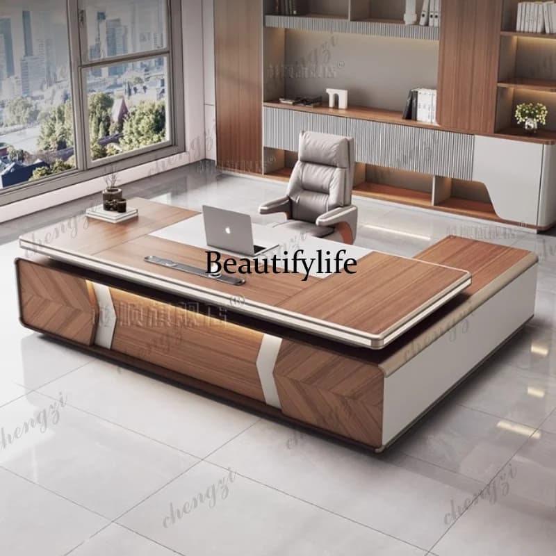 Manager office corner Standing desk Computer Gaming table chair combination l shaped organizers scrivania Writing furniture