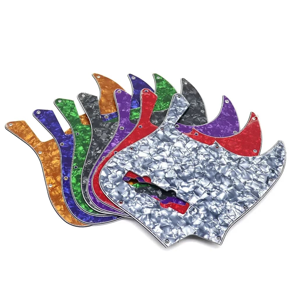 4 String Jazz Bass 3Ply 10 Hole Pickguard Scratch Plate Pick Guards for Jazz Bass with Screws 11Colors