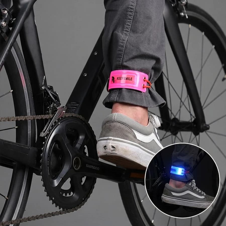 Safetrip Reflective Running Armband & Bicycle Leg Band High Visibility Safety Warning Belt for Night Riding Cycling