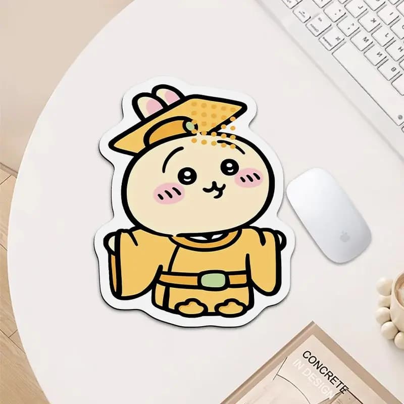 Tappetino per Mouse Irregolare Chiikawa Usagi, Tappetino da Scrivania a Forma di Cartone Animato per Ufficio e Gaming, Base in Gomma Antiscivolo