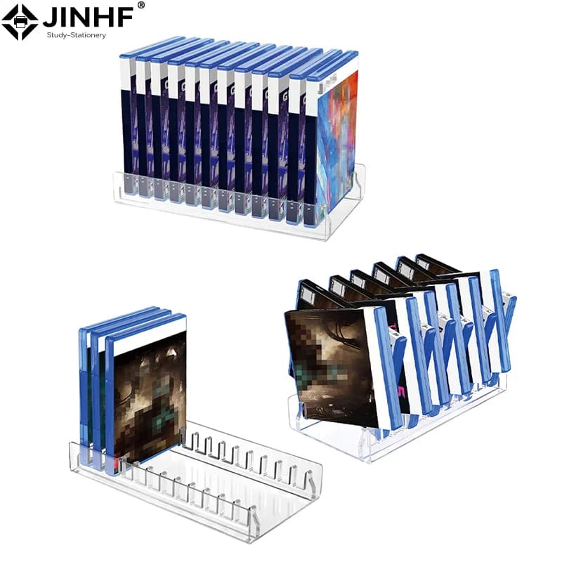 1pc dischi CD di gioco espositore di archiviazione staffa di supporto accessori per PS4 per PS5 scatola di dischi di gioco supporto per scatola di carte desktop in acrilico