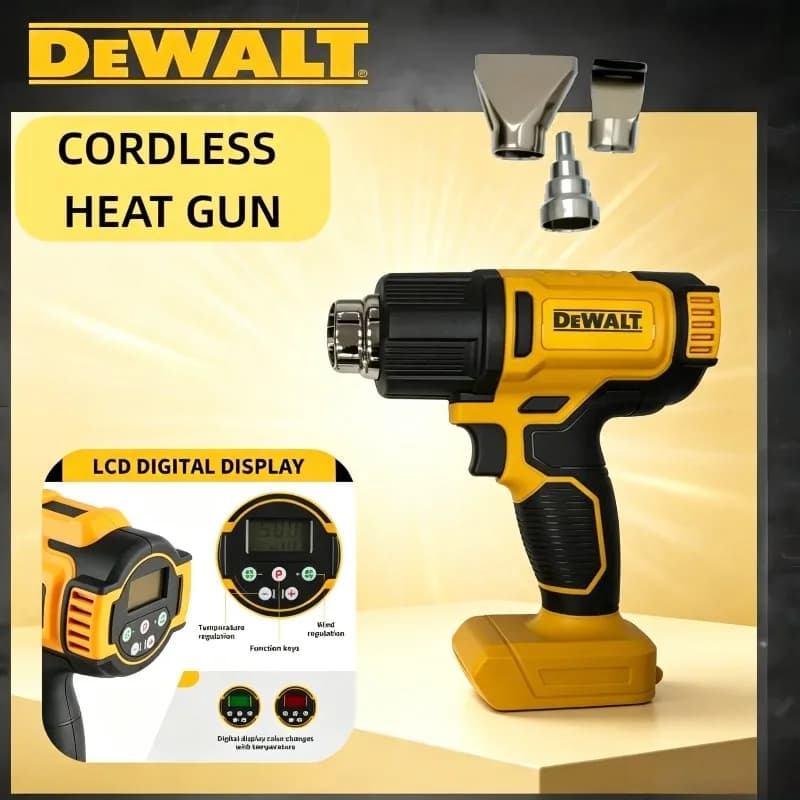 DeWalt Brushless Hot Air Gun Air Dryer Soldering Thermal Blower Cordless Heat Gun Electric Shrink Wrapping For 18V battery