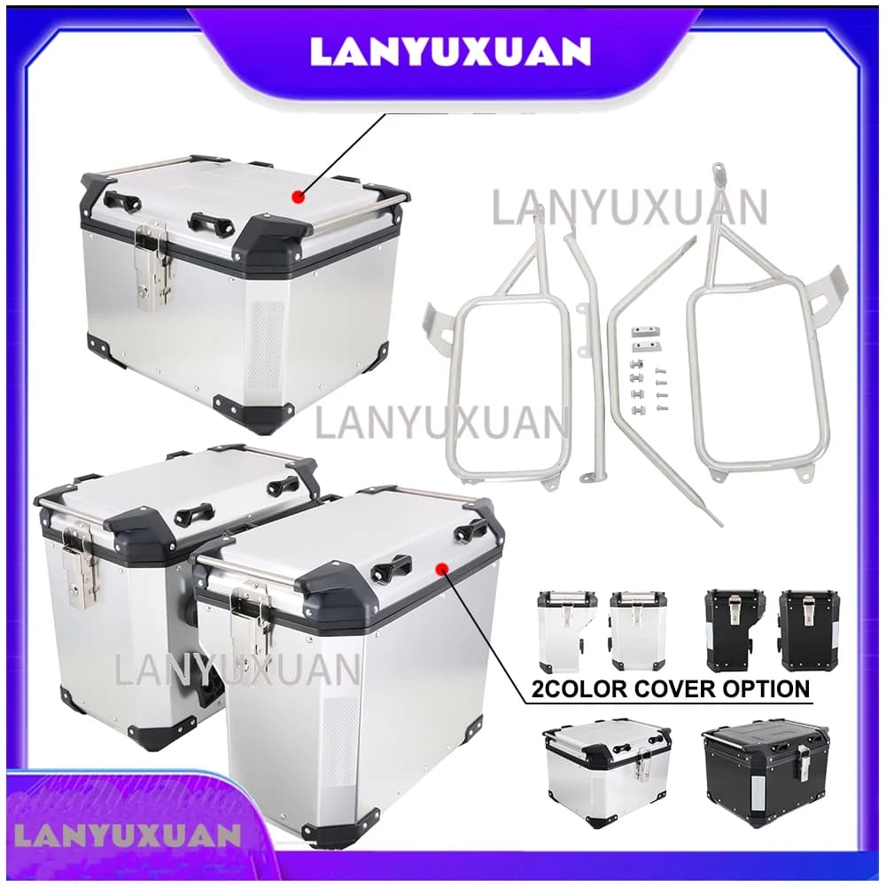 2026 JFG Motorcycle Luggage Tail Boxes Side Case Aluminum Alloy for Honda Crf1000 2018-2016