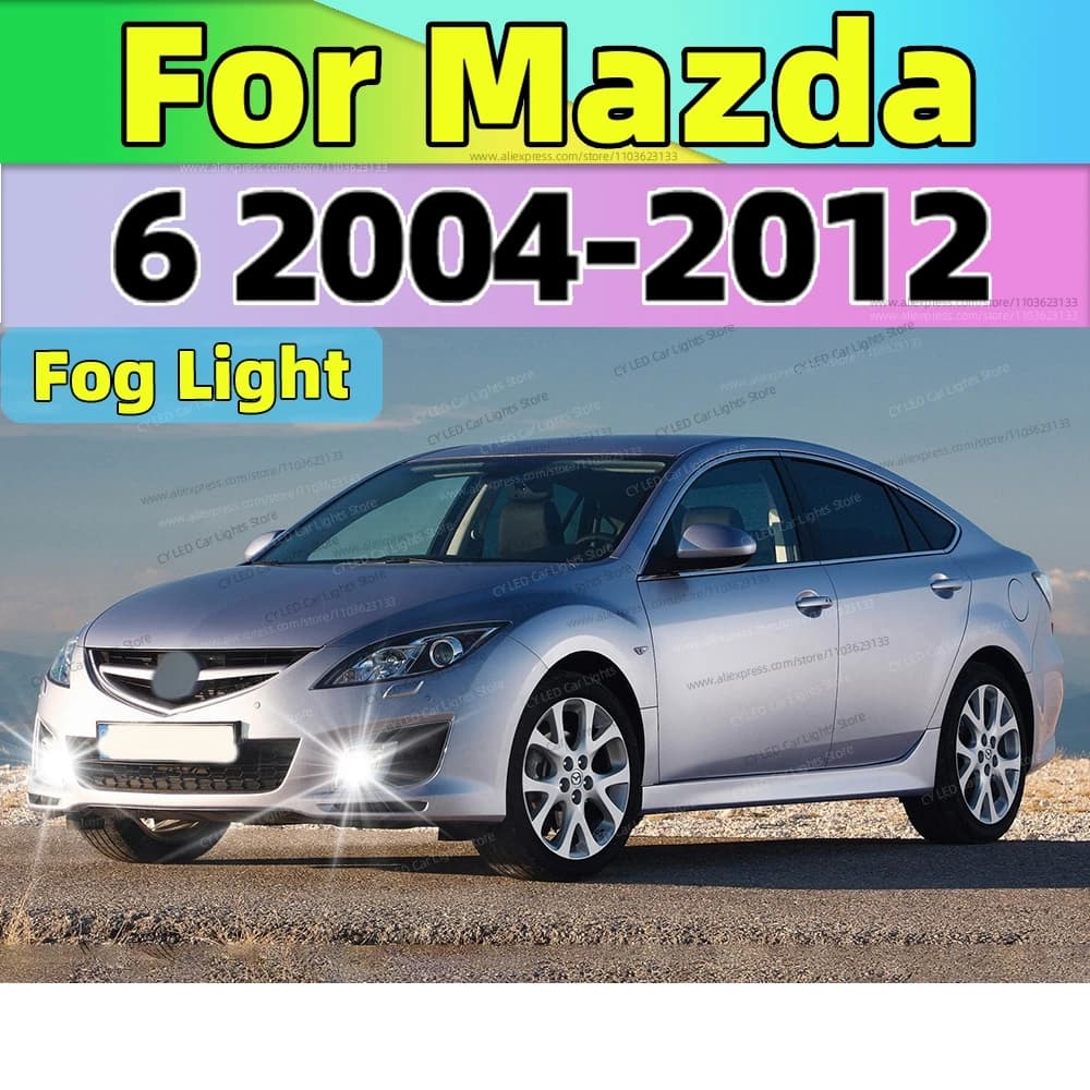 2pcs LED Fendinebbia Anteriore Canbus Auto Luce Blub Per Mazda 6 2004-2012 2006 2007 2008 2009 2010 2011 20000LM Ultra Luminoso
