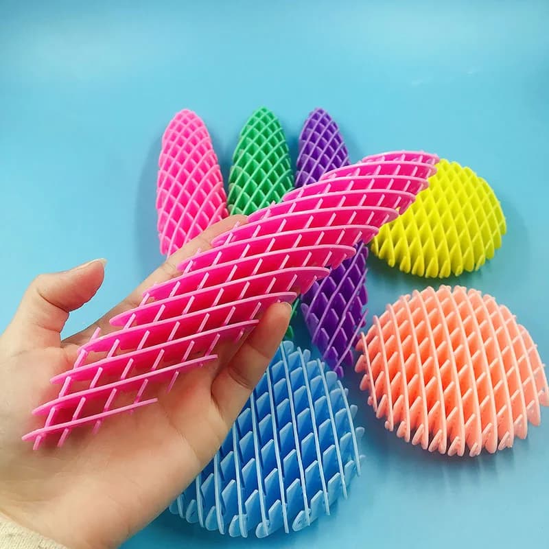 Creativo 3D Decompressione Vent Ravanello Maglia elastica Verme Guarigione Decompressione Giocattolo telescopico elastico per bambini