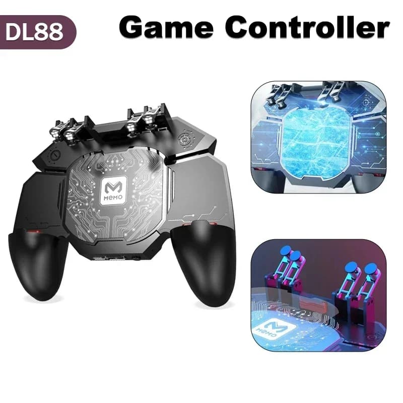 MEMO DL88 Ventola di raffreddamento del telefono cellulare Controller di gioco Impugnatura per 6 dita Trigger Joystick Gamepad Radiatore a semiconduttore per IOS PUBG