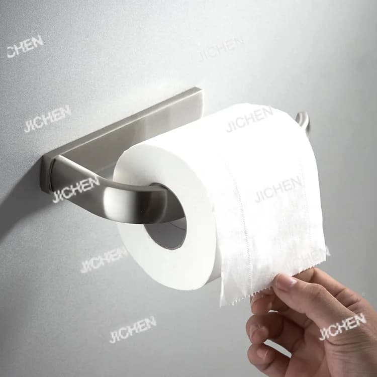 Portasciugamani da parete per bagno in ottone spazzolato nichelato, set di due pezzi, confezione piccola E85-20