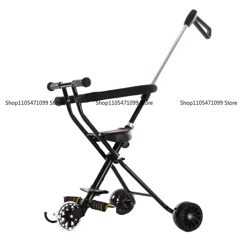 3/5 Wheels Baby Stroller One-click Folding Lightweight Toddler Travel Cart for 1-5 Years Old Kids