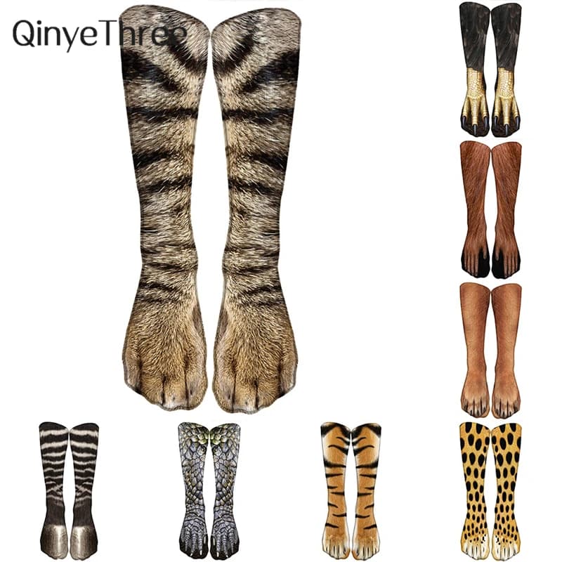 Cotton Socks Women Funny Print Animal Socks Kawaii Cute Casual Happy Fashion High Ankle Socks For Men Women Dropship