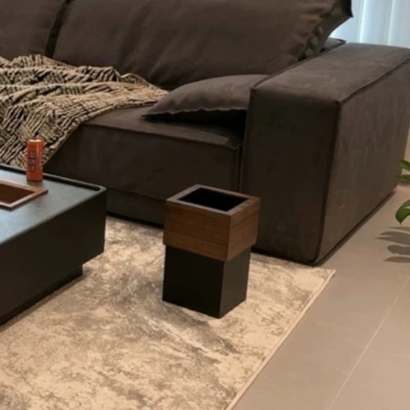 Cestino per Rifiuti in Legno Stile Scandinavo, Bidone Premium per Ufficio e Bagno, Cestino Minimalista per Hotel, Contenitore Ecologico per Carta