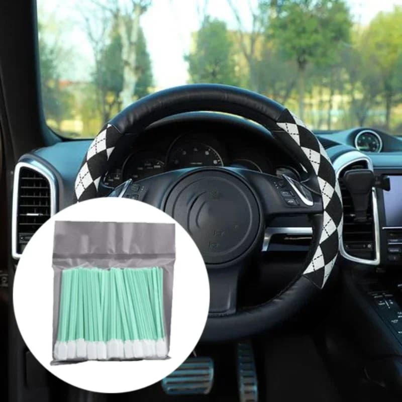 Tamponi in spugna per pulizia da 50 pezzi Tamponi in tessuto a doppio strato in fibra di poliestere su un lato Pulizia e manutenzione dell'auto