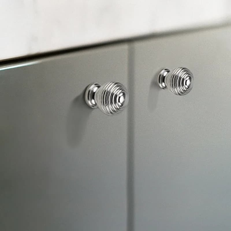 Manopola per cassetto dell'armadio semplice zigrinata Maniglia per porta rotonda in oro Accessori per mobili di design portatili a foro singolo per la casa