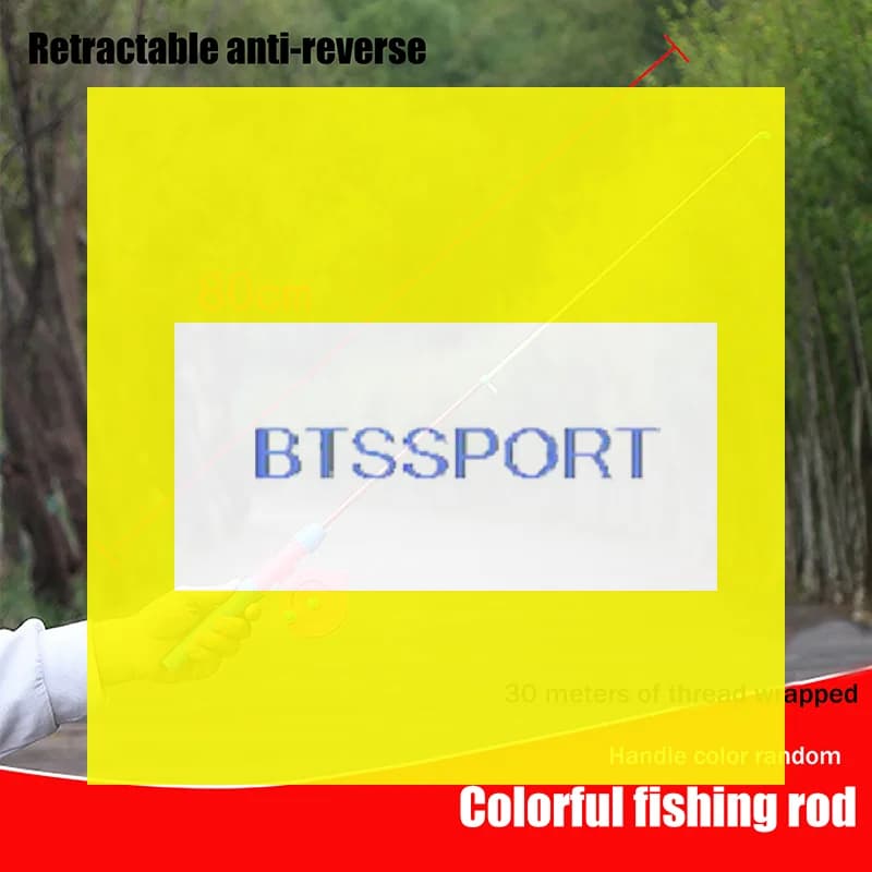 (BBQ4)Retractable Ice Fishing Rods Winter Spinning Ice Fishing Pen Pole Children Ice Fishing Rod Ice Winter Fishing