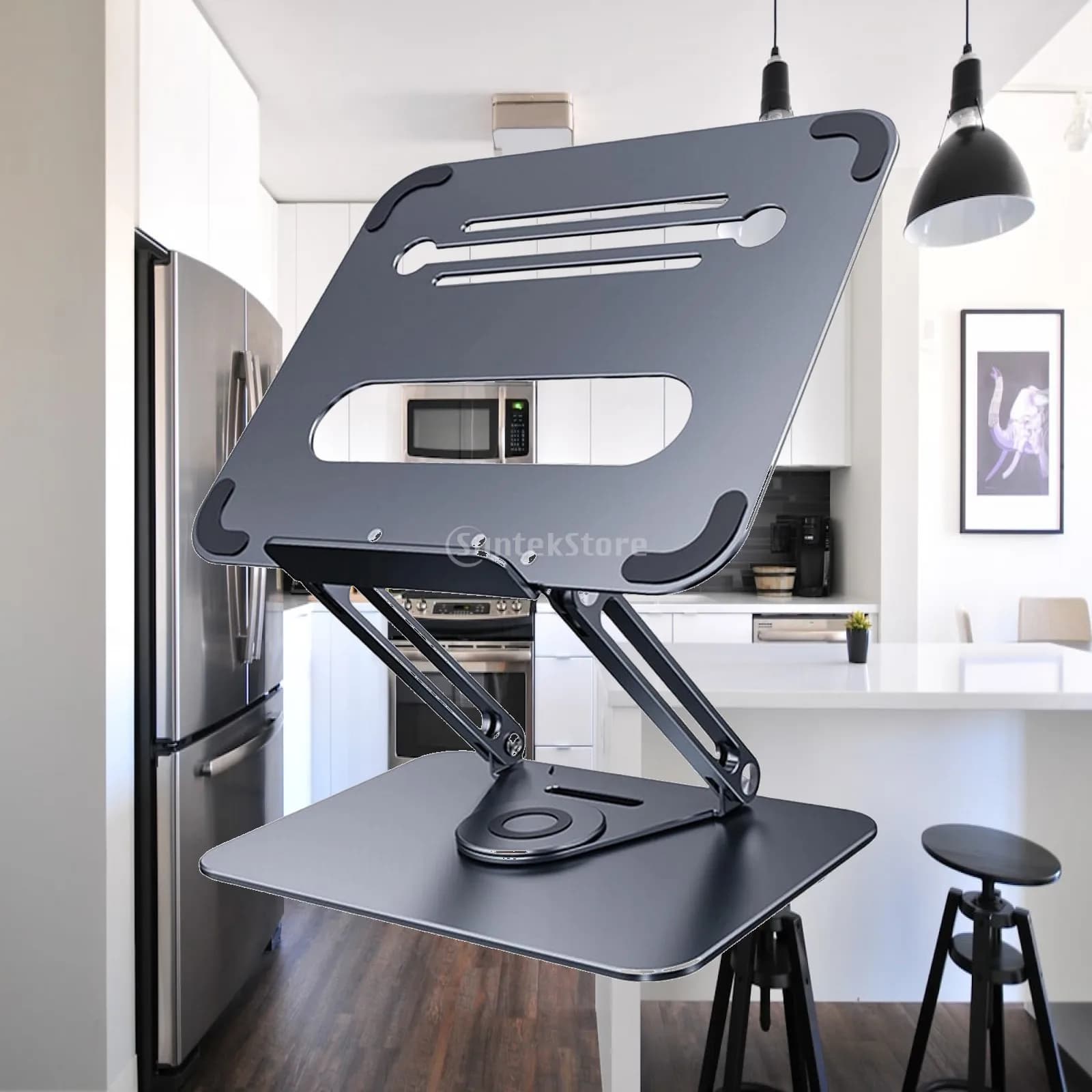 Laptop Stand 360 Degree Rotatable Easy Storage Laptop Elevated Stand Swivel