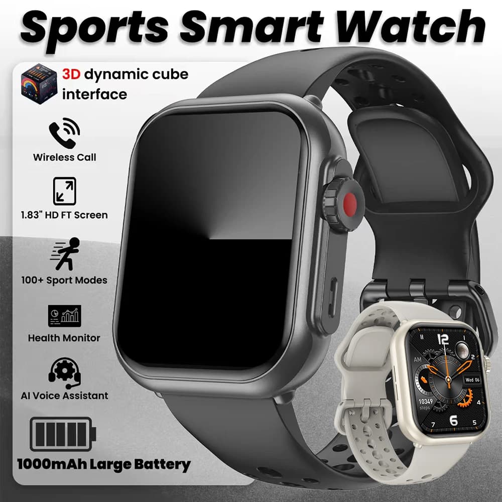 Elettronica Smartwatch di Lusso 1000mAh, Orologio Fitness con Monitoraggio Pressione Sanguigna, Impermeabile, Sportivo da Polso per Uomo e Donna, Android 2026 orologio uomo Con italiano