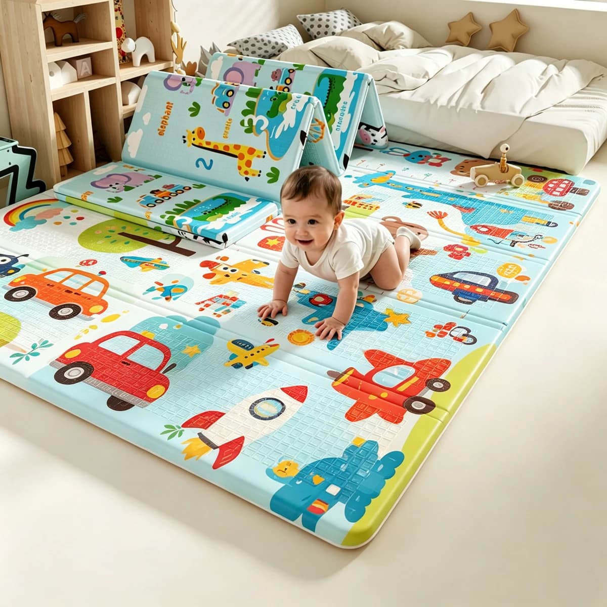 Foldable Children's Carpet Baby Play Mat Non-Toxic Educational in The Nursery Climbing Pad Kids Rug Activitys Games Toys 180*100