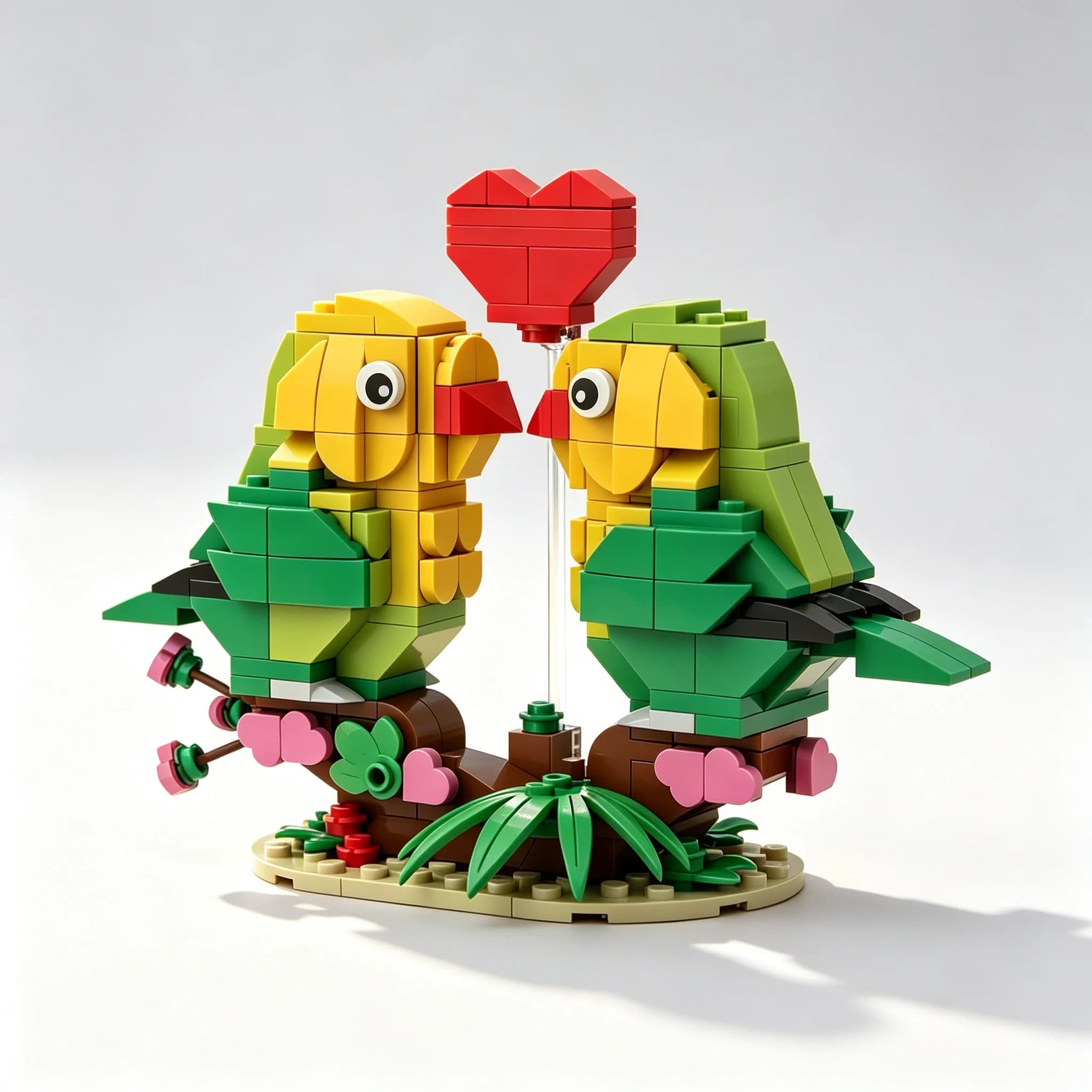 The "Lovebird" MOC Assembly Creative Model Is An Excellent Gift Choice For Those Who Love Building Blocks.