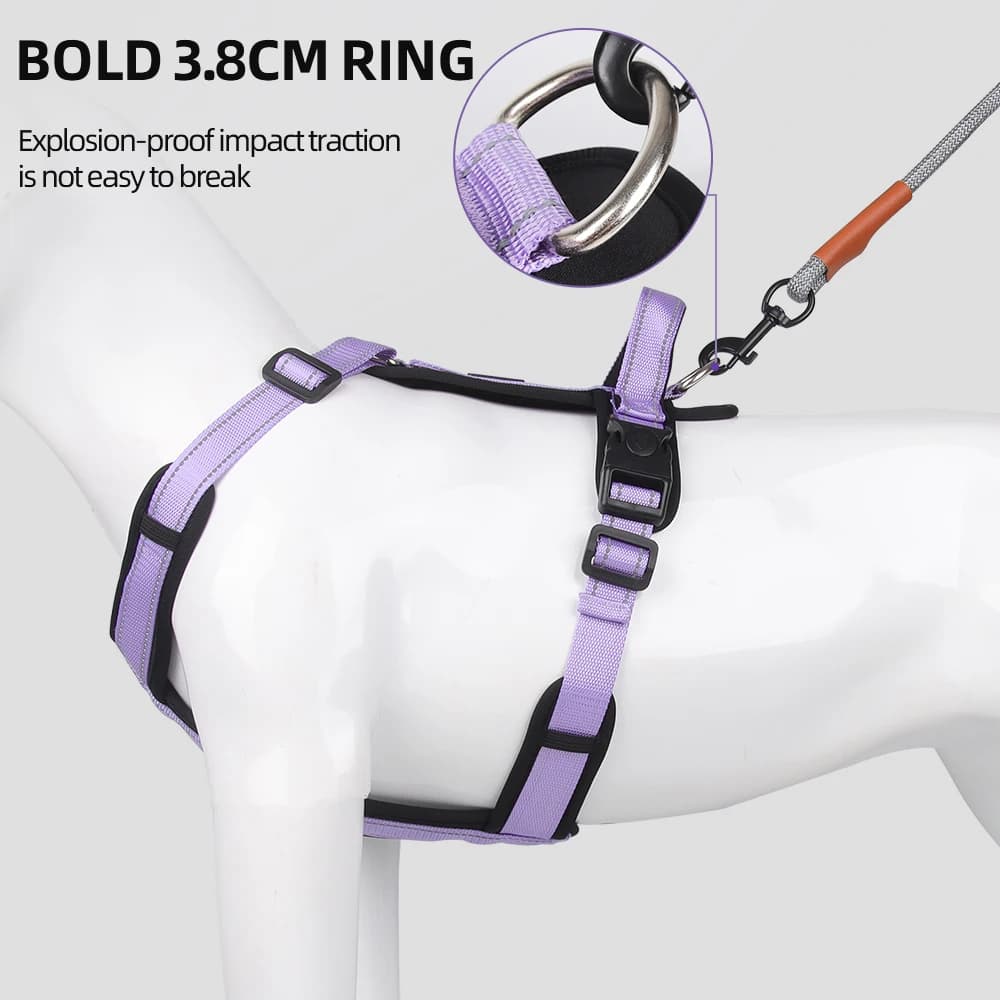 Pettorina Riflettente in Nylon Anti-Fuga per Cani con Maniglia, per Cani di Piccola e Media Taglia, Bulldog Francese, Accessori per Passeggiate