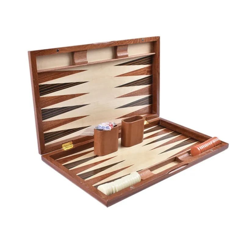 Luxury Wooden Backgammon Chess Handmade Board Games Set Large Portable Family Travel Table Games Children Aldult Gift