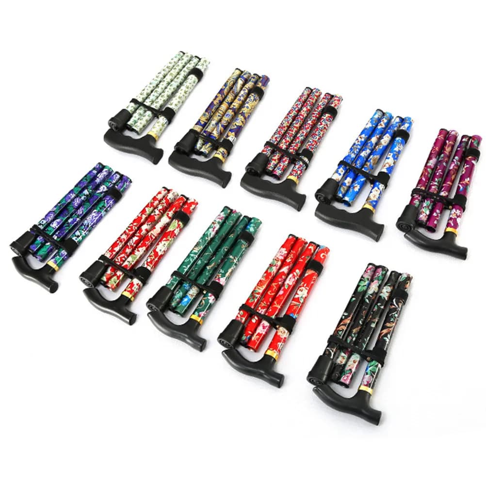 Hiking Trekking Poles Aluminum Alloy Support Folding Climbing Accessories Walking Stick