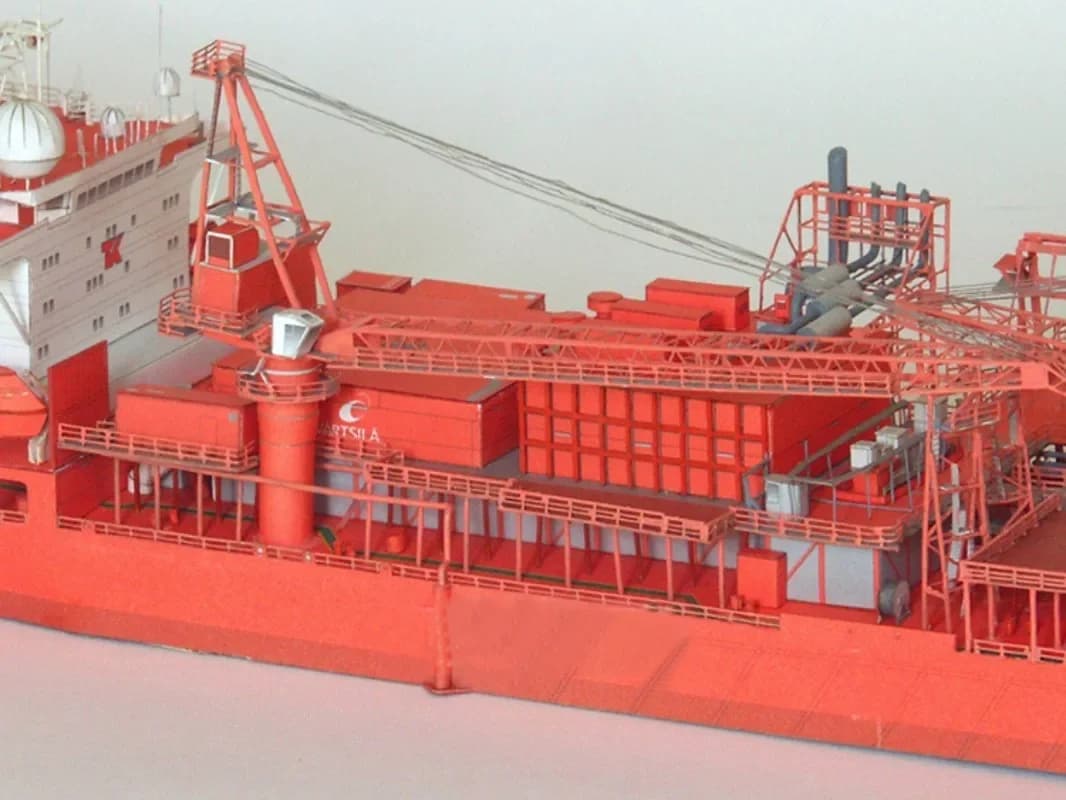 FPSO Floating Production Storage Tanker 3D Paper Model Kit DIY Ship Assembly Model Educational Toy