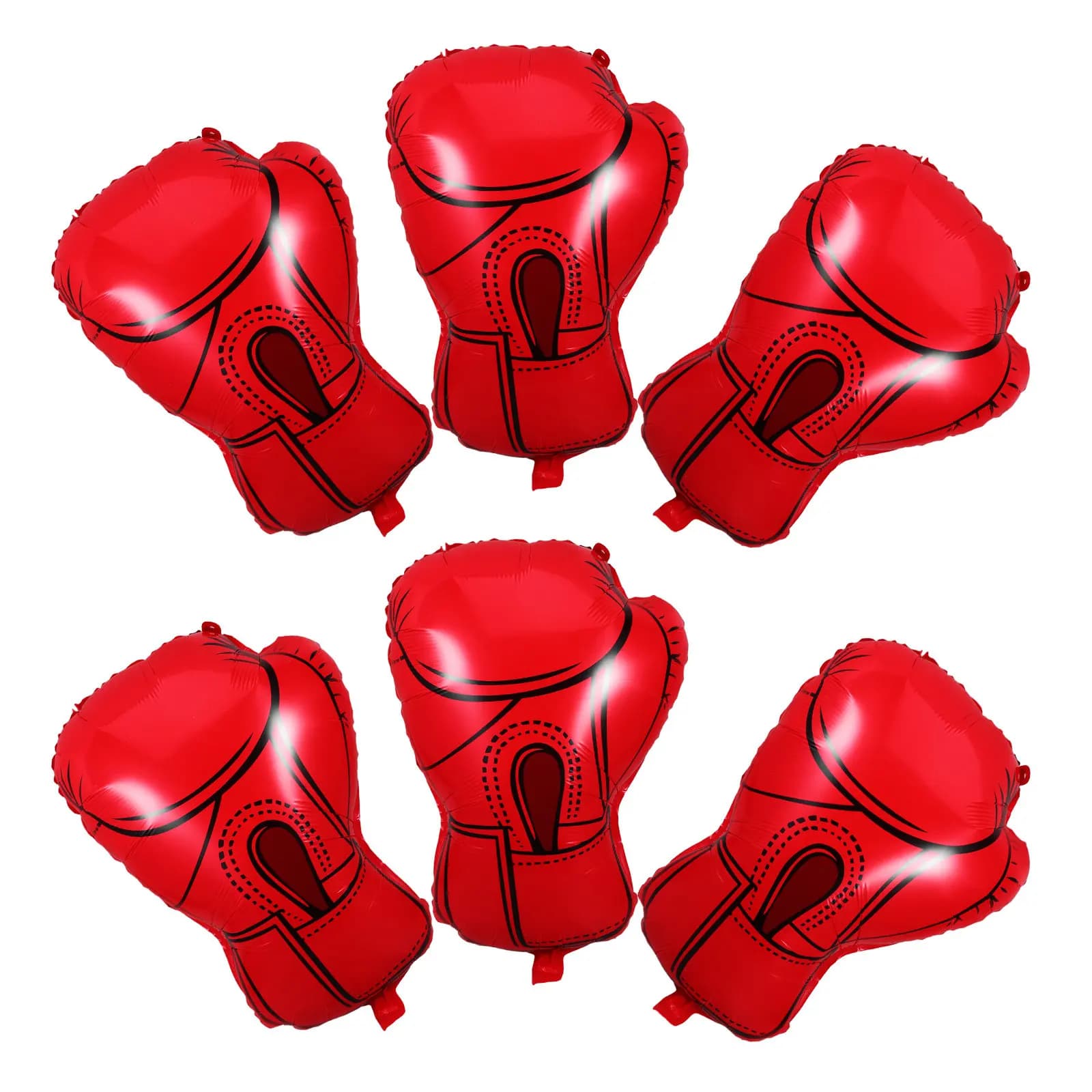 6 Palloncini Gonfiabili a Forma di Guantoni da Boxe, Decorazioni Sportive Accattivanti per Feste di Compleanno a Tema Wrestling, Topper per Torte a Tema Palestra per Bambini
