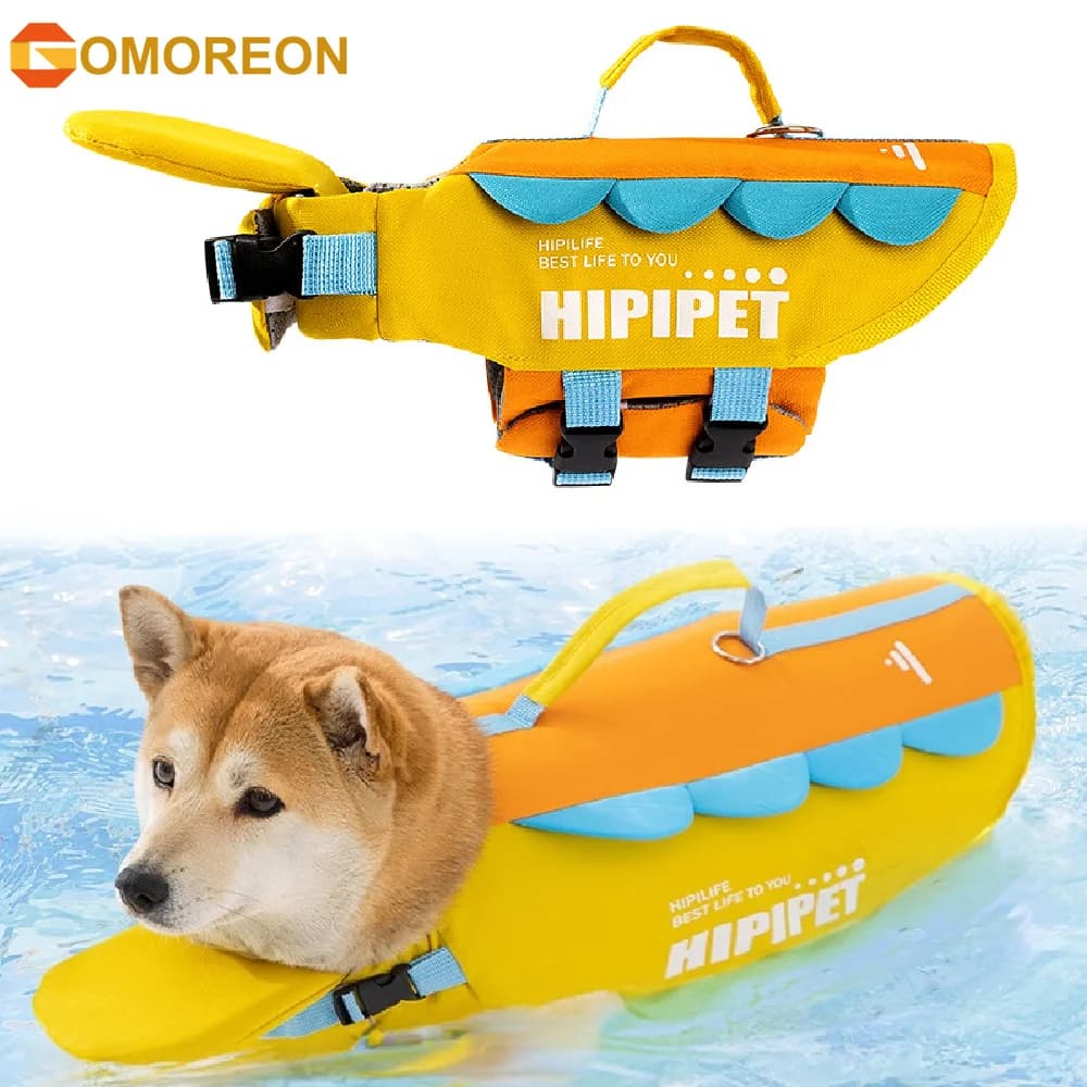 1PCS Dog Life Jacket Portable Summer Strong Buoyancy Dog Swimsuit Breathable Dog Coats and Jackets Quick Drying Pet Products