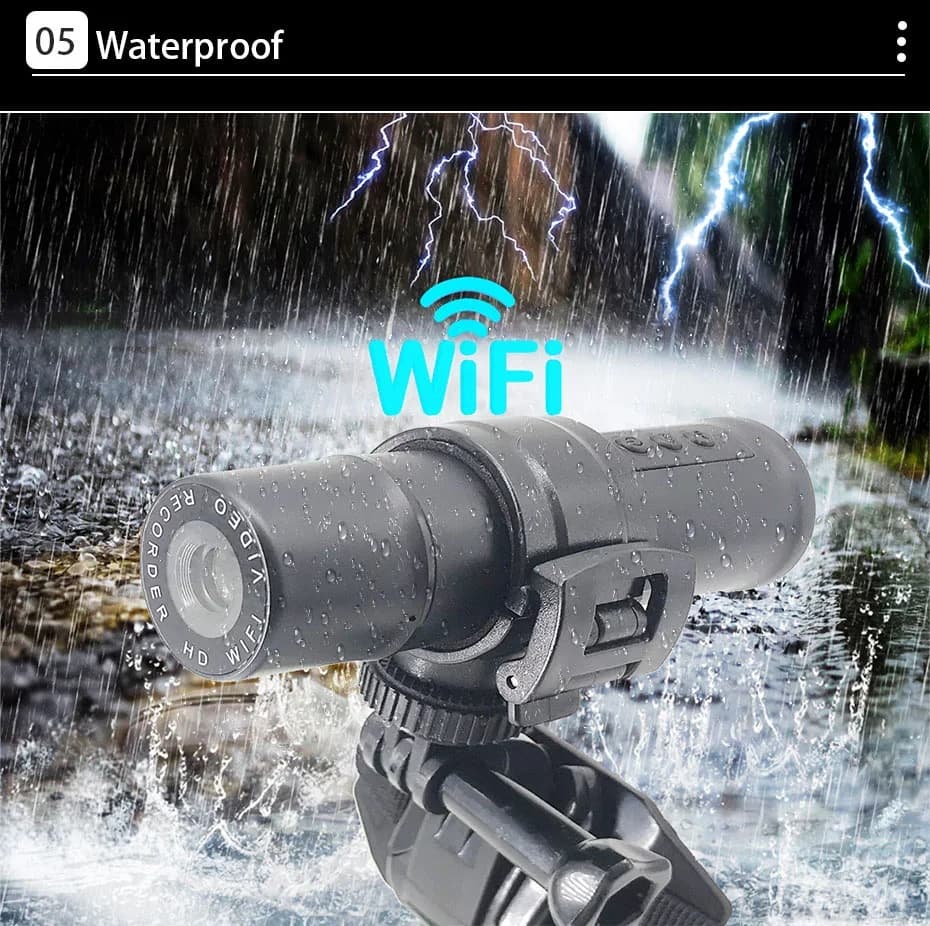 Waterproof Car Dashcam Automatic Recording in Loop Video Recorder Real Time View Camera Mini Drive with WiFi 1080p Dash Cam