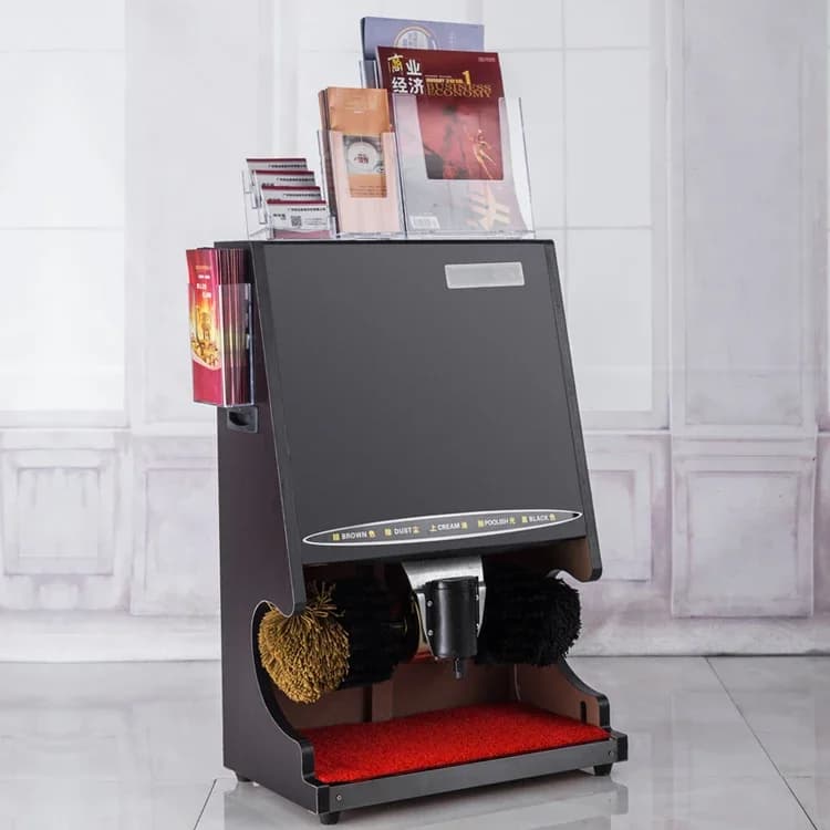 Shoe shine bot manipulation shoe brush machine