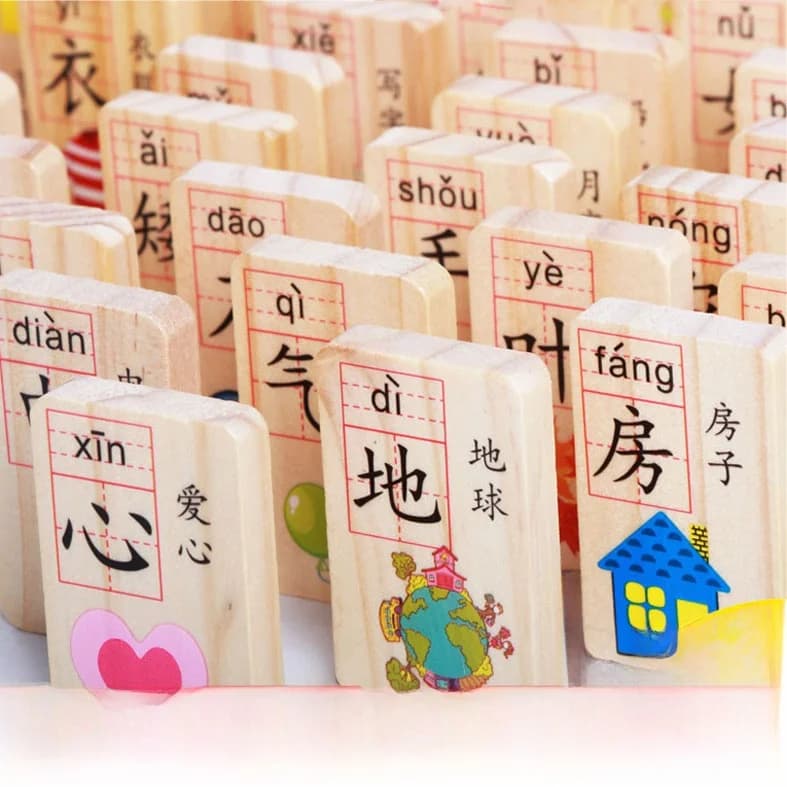 Giocattoli Educativi in Legno con Caratteri Cinesi, Giochi di Assemblaggio per l'Apprendimento Precoce dei Bambini, Puzzle per lo Sviluppo dell'Intelligenza