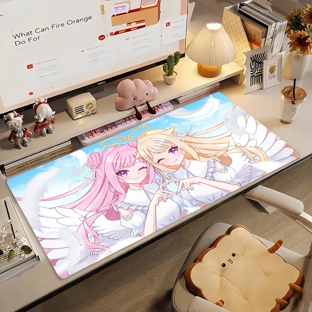 Band VTubers H-HIMEHINA Tappetino per mouse in gomma antiscivolo Gamer Balance Computer Mat Decoracion Deskmat Laptop Office Large