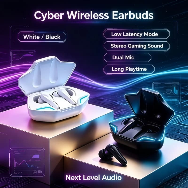 TWS X15 Wireless Bluetooth Gaming Headphones - Sports Low-Latency In-Ear Headphones With Microphone Noise-cancelling headphones