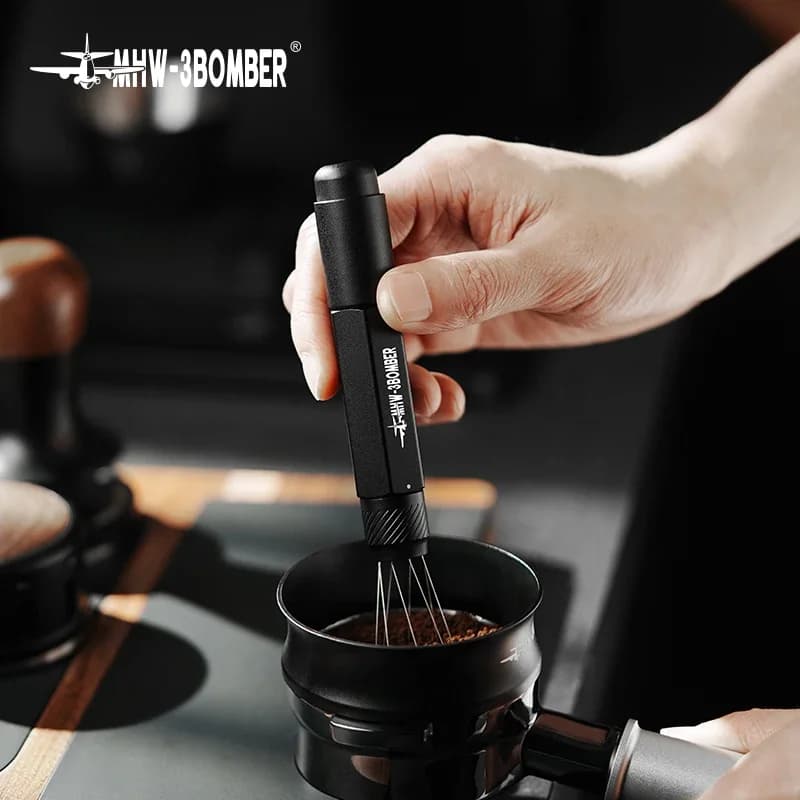 Distributore di caffè MHW-3BOMBER Ago per strumento per caffè espresso WDT con 8 aghi extra per agitatore per caffè espresso Accessori barista telescopico