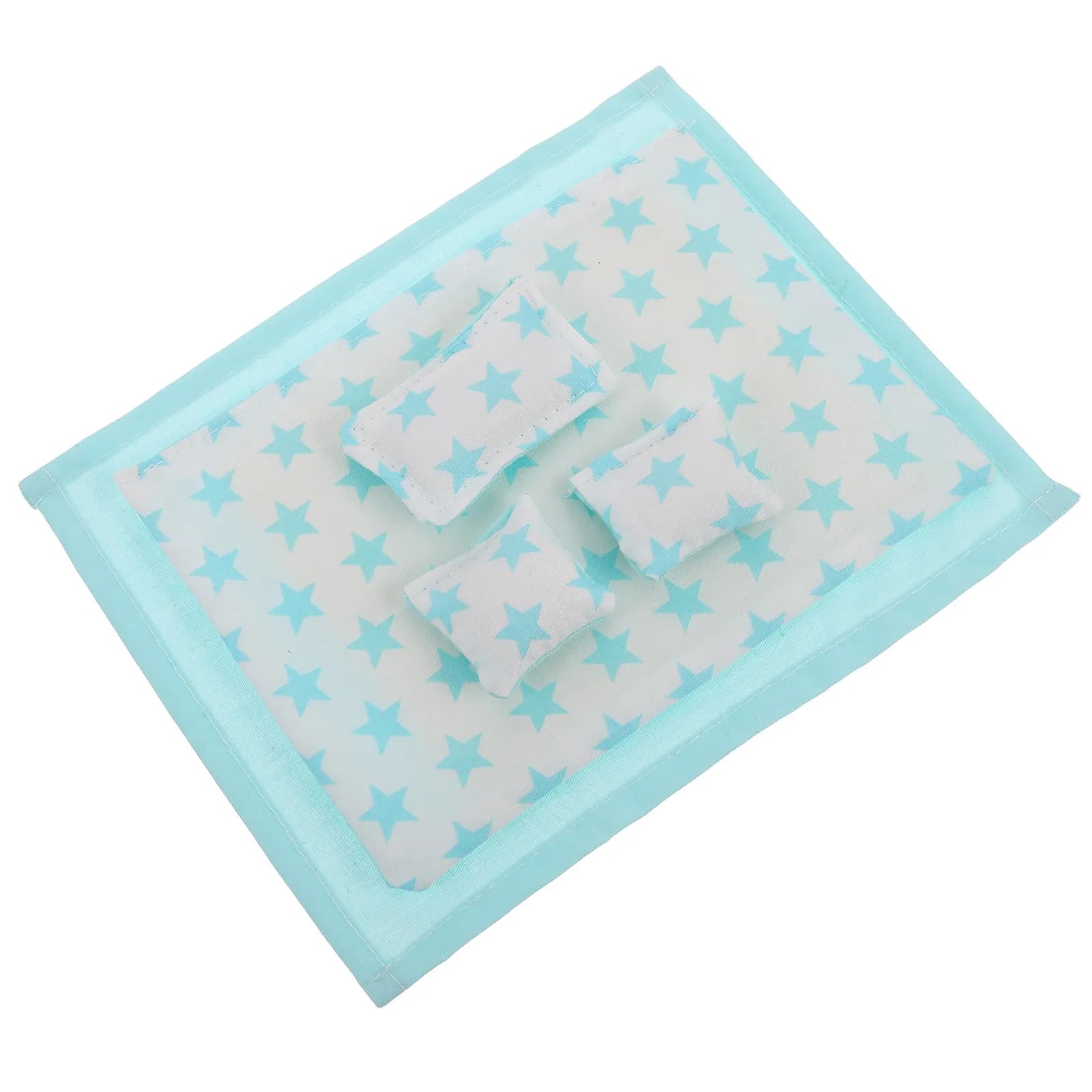 1 12 Scale Mini Bedding Set Dollhouse Bed Sheet Quilt Pillowcase Realistic Bedroom Accessories Soft Miniature Decor
