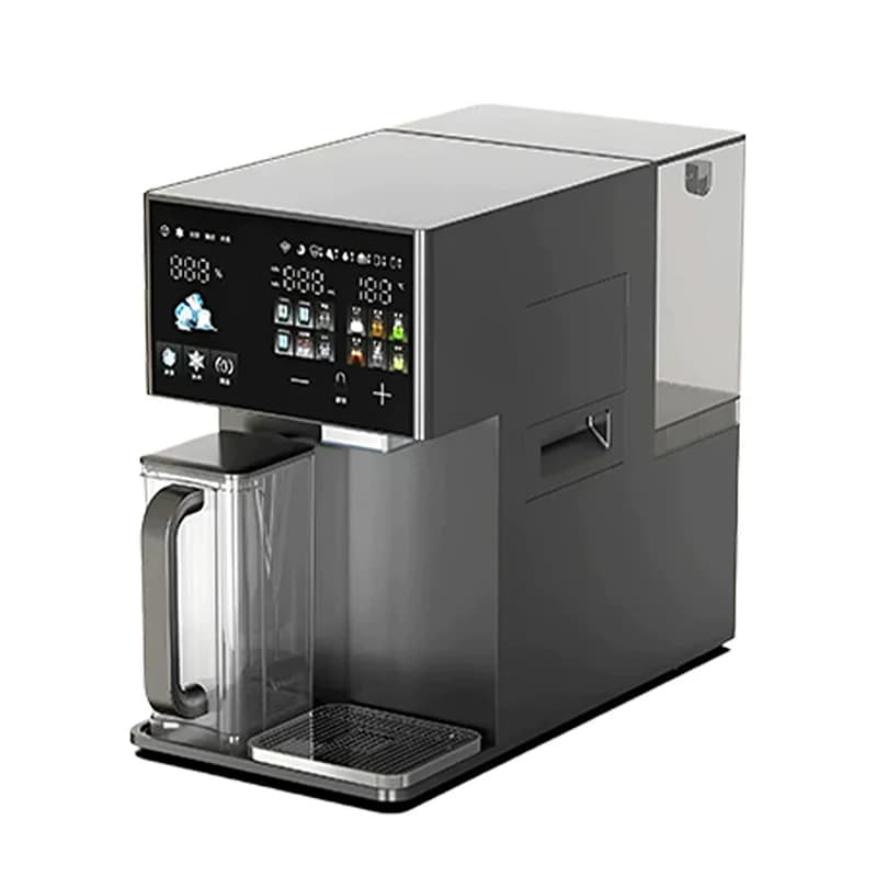 Countertop Instant Hot & Cold Water Dispenser Built-in Ice Maker Touch Screen Temperature Control Desktop Water Machine